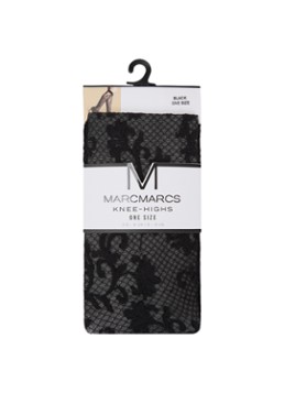 MarcMarcs Dames Bella kniekousen in 30 denier in de kleur Zwart, maat: ONE SIZE
