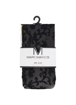 MarcMarcs Dames Bella pantykousen van kant in 30 denier in de kleur Zwart, maat: ONE SIZE
