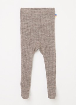 Joha Meisjes Ribgebreide maillot van merino wol in de kleur Beige, maat: 86/92