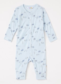 Joha Meisjes Romper met bloemenprint in de kleur Lichtblauw, maat: 74