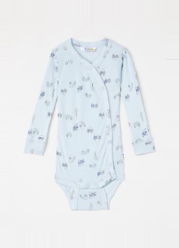 Joha Meisjes Bamboo romper met print in de kleur Lichtblauw, maat: 74