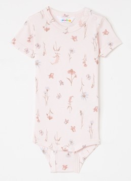 Joha Meisjes Bamboo romper met print in de kleur Lichtroze, maat: 80