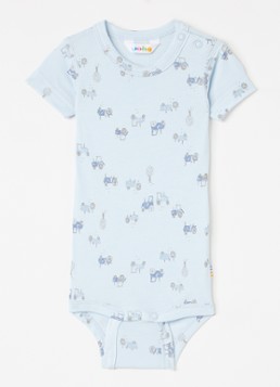 Joha Meisjes Bamboo romper met print in de kleur Lichtblauw, maat: 74
