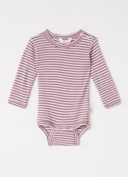 Joha Jongens Romper in zijdeblend met streepprint in de kleur Roze, maat: 74