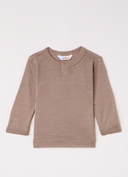 Joha Meisjes Longsleeve met stretch in de kleur Donkerbeige, maat: 92