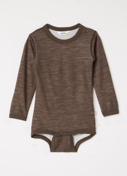 Joha Meisjes Romper in merino wolblend in de kleur Bruin, maat: 92