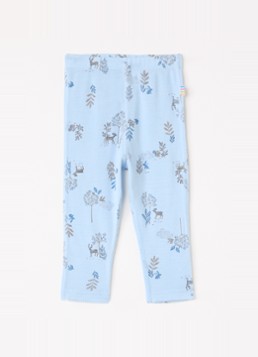 Joha Meisjes Legging in zijdeblend met print in de kleur Lichtblauw, maat: 74