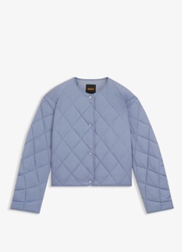 BOSS Dames Jack met quilt patroon in de kleur Blauwgrijs