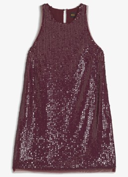 - Effen Dames jurk - Medium Red-614 / Rood -