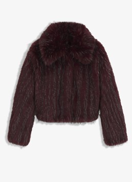 BOSS Dames Jas van imitatiebont in de kleur Medium Red-614 / Rood