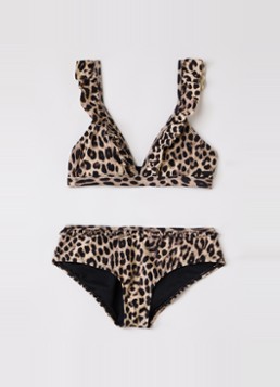 Shiwi Meisjes Bella bikiniset met panterprint in de kleur Beige, maat: 170/176