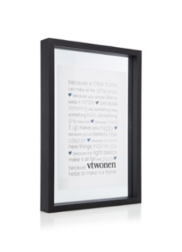 Vtwonen A4 zwevende fotolijst Zwart - Deal