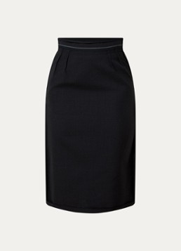 Maison Margiela Dames Midi rok van wol in de kleur Zwart, maat: 40