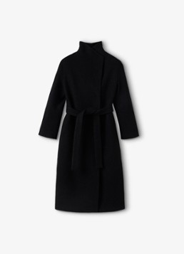 Whistles Dames Mantel van wol met opstaande kraag in de kleur Zwart