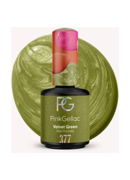Pink Gellac 377 Velvet Green - gel nagellak 377 Velvet Green 1 MAAT Make-up