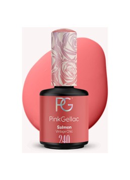 Pink Gellac 240 Salmon - gel nagellak 240 Salmon 15 ml Make-up - Deal