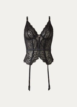 Aubade Dames Love Vertigo bustier van kant in de kleur Zwart, maat: D70