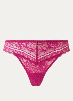 Aubade Dames Ivresse Baroque string van kant in de kleur Fuchsia, maat: 44