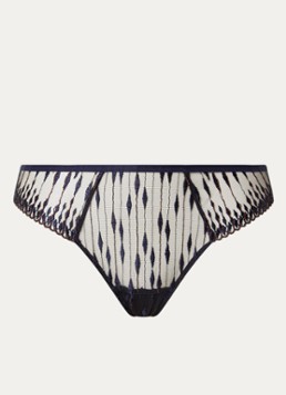 Aubade Dames Voodoo Kiss shorty van mesh in de kleur Donkerblauw, maat: 40