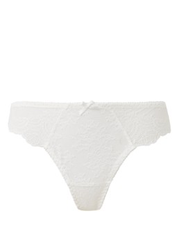 Aubade Dames Danse des Sens tanga van kant in de kleur Wit, maat: 36