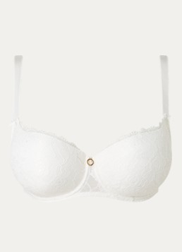 Aubade Dames Rosessence Care voorgevormde beugel bh met borduring in de kleur Gebroken wit, maat: C75