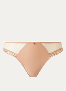 Aubade Dames Sheer Emotion slip met details van mesh in de kleur Beige, maat: 36