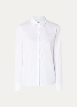 Mos Mosh Dames MMMartina blouse met stretch in de kleur Wit