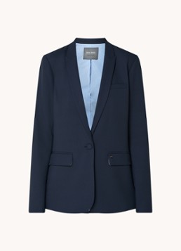 Mos Mosh Dames MMPhoebe Miley blazer met klepzakken en schoudervulling in de kleur Donkerblauw