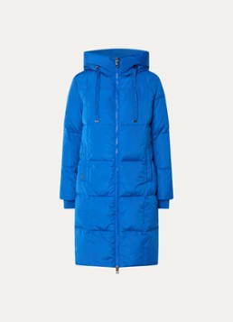 Mos Mosh Dames MMNova longline puffer jas met steekzakken in de kleur Kobaltblauw