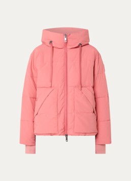 Mos Mosh Dames MMMollie gewatteerd jack met capuchon in de kleur Zalmroze