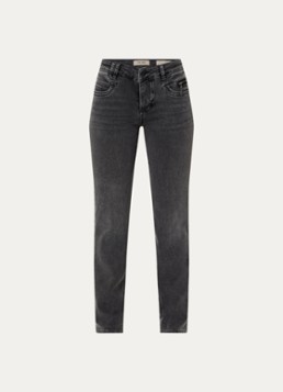 Mos Mosh Dames MMCarla Naomi Deluxe high waist slim fit jeans met gekleurde wassing in de kleur Donkergrijs