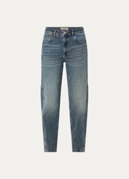 Mos Mosh Dames MMAymen Kyoto high waist tapered jeans met steekzakken in de kleur Indigo