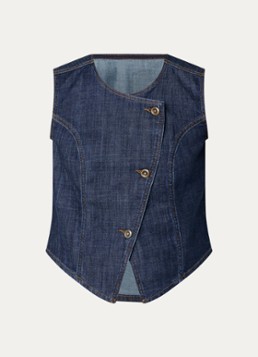 Mos Mosh Dames MMCeden gilet van denim in de kleur Indigo