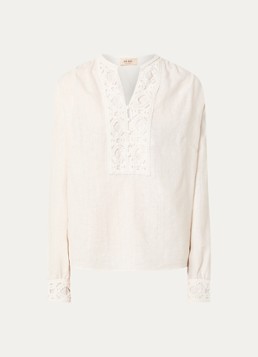 Mos Mosh Dames MMEvanda tuniek in linnenblend in de kleur Gebroken wit