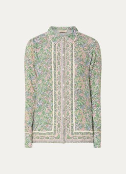 Mos Mosh Dames MMKana blouse met bloemenprint in de kleur Groen