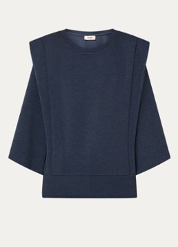 Mos Mosh Dames MMMae sweater met ronde hals in de kleur Donkerblauw