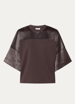 Mos Mosh Dames MMLela sweater van satijn in de kleur Bruin