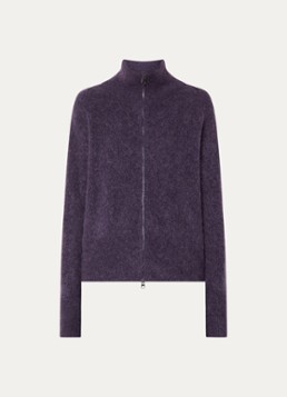 Mos Mosh Dames MMThora grofgebreid vest in alpaca wolblend in de kleur Paars