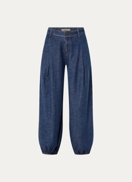 Mos Mosh Dames MMMarah Pagato high waist tapered jeans met donkere wassing in de kleur Indigo