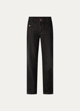 Mos Mosh Dames Aymen high waist straight fit jeans met gekleurde wassing in de kleur Zwart