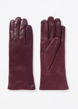 Hestra Dames Elisabeth handschoenen van schapenleer in de kleur Aubergine, maat: 7,5