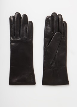 Hestra Dames Elisabeth handschoenen van lamsleer in de kleur Zwart, maat: 7