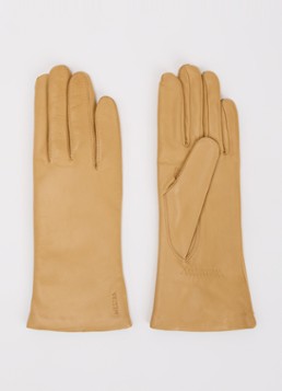 Hestra Dames Elisabeth handschoenen van lamsleer in de kleur Camel, maat: 7,5