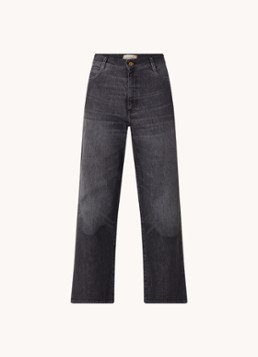 Sessùn Dames Bay Cruise high waist cropped straight leg jeans met gekleurde wassing in de kleur Donkergrijs
