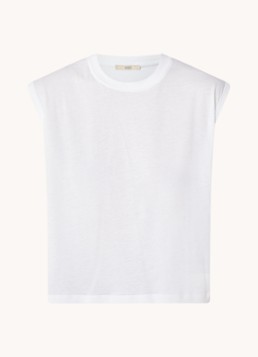 Sessùn Dames Deedo mouwloze top met stretch in de kleur Wit