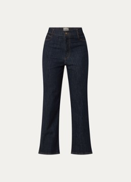 Sessùn Dames Bay Cruise high waist cropped bootcut jeans met donkere wassing in de kleur Indigo