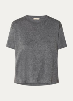 Sessùn Dames Too T-shirt met gemêleerd dessin in de kleur Donkergrijs