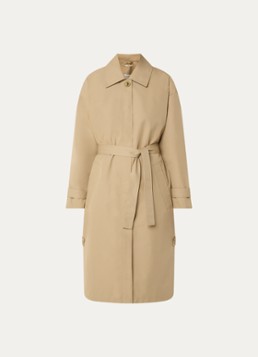 Sessùn Dames Trenchliss trenchcoat met steekzakken en strikceintuur in de kleur Camel