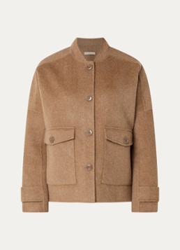 Sessùn Dames Yalespring jack in wolblend in de kleur Camel