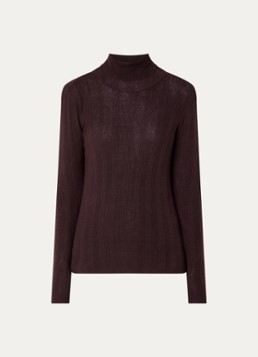 Sessùn Dames Norte grofgebreide pullover met col in de kleur Donkerbruin